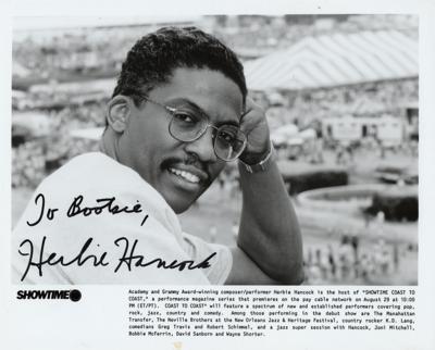 Lot #605 Herbie Hancock Signed Photograph - Image 1