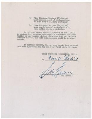 Lot #798 Ernst Lubitsch Document Signed - Image 1