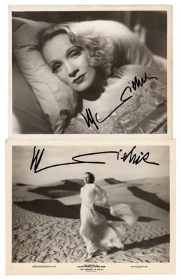 Lot #744 Marlene Dietrich (2) Signed Photographs