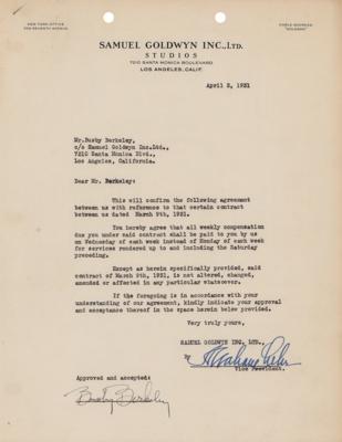 Lot #721 Busby Berkeley Document Signed