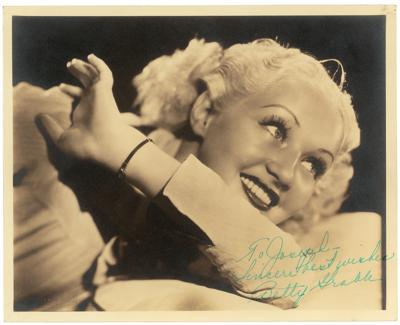 Lot #768 Betty Grable Signed Photograph