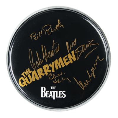 Lot #619 Beatles: The Quarrymen Signed Drum Head - Image 1