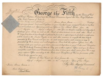 Lot #259 King George V Document Signed