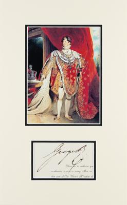 Lot #257 King George IV Signature