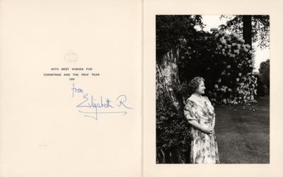 Lot #223 Elizabeth, Queen Mother Signed Christmas Card (1970) - Image 1