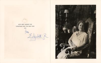 Lot #224 Elizabeth, Queen Mother Signed Christmas Card (1972) - Image 1
