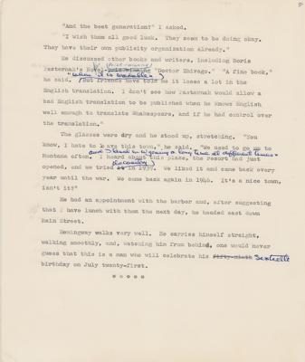 Lot #484 Ernest Hemingway Autograph Letter Signed with Hand-Annotated Manuscript - Image 10