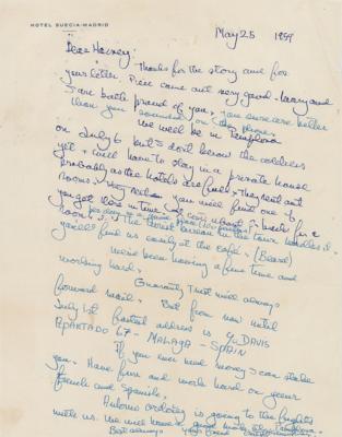 Lot #484 Ernest Hemingway Autograph Letter Signed with Hand-Annotated Manuscript - Image 2