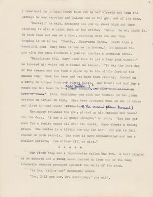 Lot #484 Ernest Hemingway Autograph Letter Signed with Hand-Annotated Manuscript - Image 6