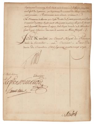 Lot #145 King Louis XVI Document Signed - Image 1