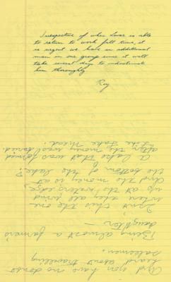 Lot #173 Howard Hughes Handwritten Notes on Negotiation - Image 2