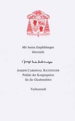 Lot #296 Pope Benedict XVI Signature - Image 1