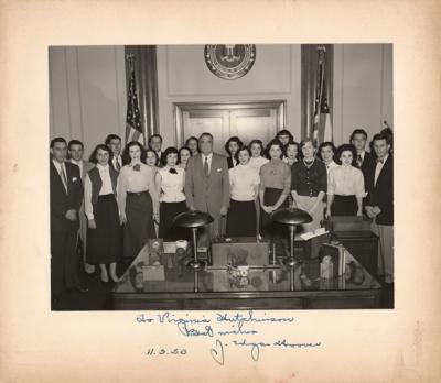 Lot #237 J. Edgar Hoover Signed Photograph - Image 1