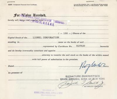 Lot #214 Roy Cohn Document Signed - Image 1