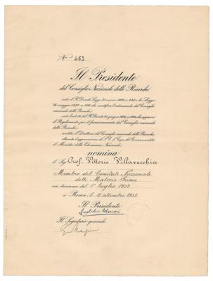 Lot #183 Guglielmo Marconi Document Signed - Image 1