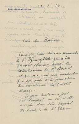 Lot #182 Auguste Lumière Autograph Letter Signed