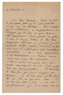 Lot #490 Guy de Maupassant Autograph Letter Signed - Image 2