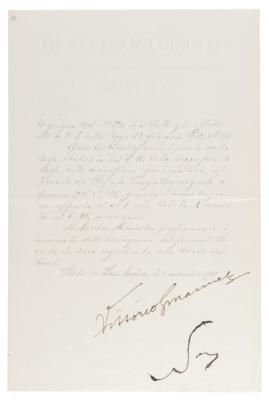 Lot #333 Vittorio Emanuele III Document Signed - Image 2