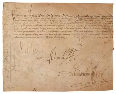 Lot #130 King Francis I Document Signed - Image 1