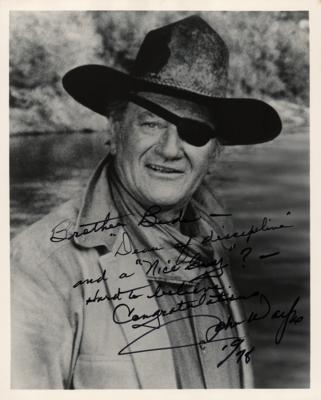 Lot #705 John Wayne Signed Photograph