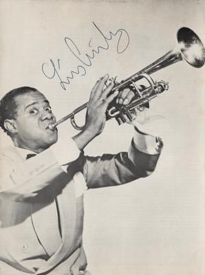 Lot #599 Louis Armstrong Signed Program