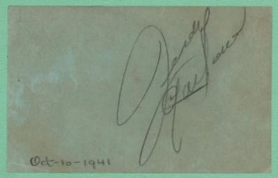 Lot #766 Judy Garland Signature