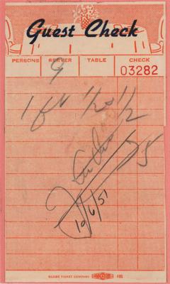 Lot #712 Jean Arthur Signature - Image 1