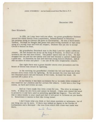 Lot #499 John Steinbeck Archive with Incredible Handwritten Letter on Writing - Image 14