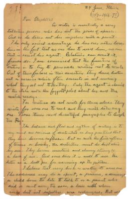 Lot #499 John Steinbeck Archive with Incredible Handwritten Letter on Writing - Image 2