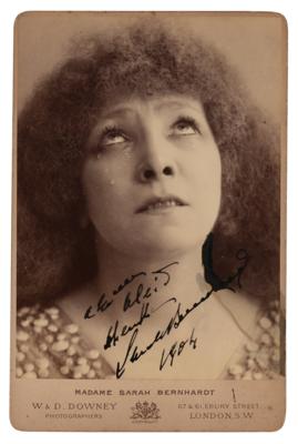 Lot #722 Sarah Bernhardt Signed Photograph