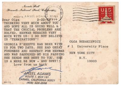 Lot #440 Ansel Adams Typed Letter Signed on