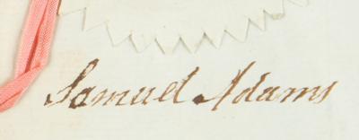 Lot #105 Samuel Adams Document Signed - Image 3