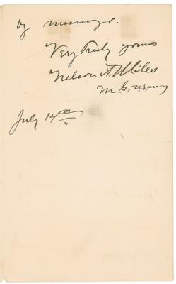 Lot #367 Nelson A. Miles Autograph Letter Signed - Image 3