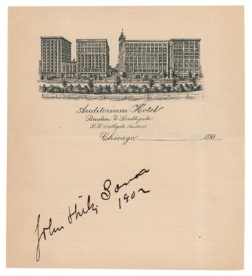Lot #607 John Philip Sousa Signature - Image 1