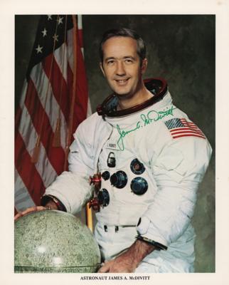 Lot #388 Apollo 9: McDivitt and Schweickart (2) Signed Photographs - Image 1