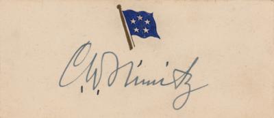 Lot #370 Chester Nimitz Signature - Image 1
