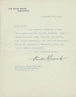 Lot #29 Franklin D. Roosevelt Typed Letter Signed