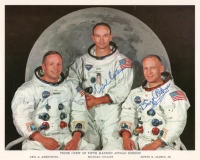 Lot #384 Apollo 11: Buzz Aldrin and Michael Collins Signed Photograph
