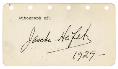 Lot #587 Jascha Heifetz Signature - Image 1