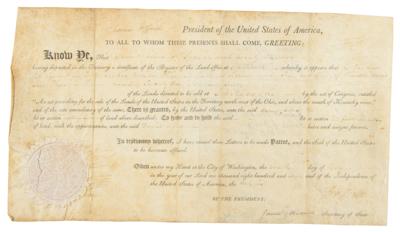 Lot #1 Thomas Jefferson and James Madison Document Signed - Image 1