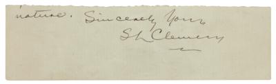 Lot #478 Samuel Clemens Signature