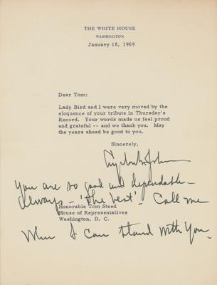 Lot #42 Lyndon B. Johnson Typed Letter Signed as President - Image 1