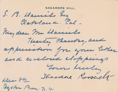 Lot #97 Theodore Roosevelt Letter Signed on Armenian Genocide - Image 2