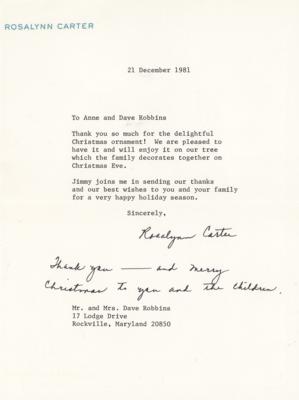 Lot #93 Presidents and First Ladies (5) Typed Letter Signed - Image 3