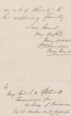 Lot #376 Philip H. Sheridan Letter Signed on Prisoner of War - Image 2