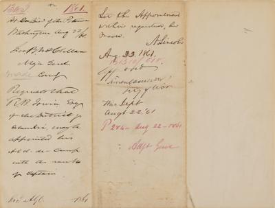 Lot #16 Abraham Lincoln Approves Gen. McClellan's Reccomendation - Image 1