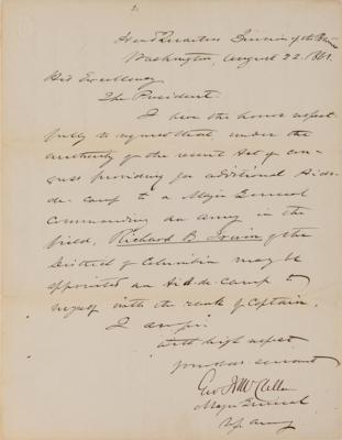 Lot #16 Abraham Lincoln Approves Gen. McClellan's Reccomendation - Image 3