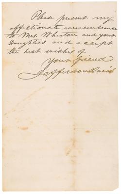 Lot #345 Jefferson Davis Autograph Letter Signed on Finances - Image 3