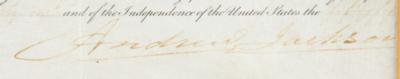 Lot #4 Andrew Jackson Document Signed as President - Image 3