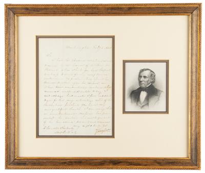 Lot #9 Zachary Taylor Letter Signed as President on Benedict Arnold - Image 1